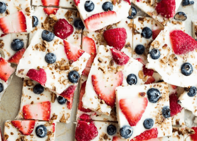 Low GI Frozen Yoghurt Bark