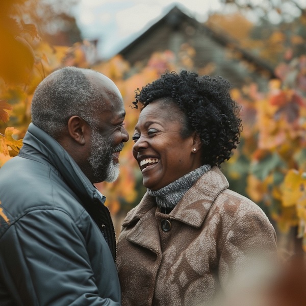Photo illustration of older couple, for the "Living Well with Chronic Diseases for Older Adults" section of HealthyU at Nashville Cares.